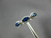 ESTATE .67CT DIAMOND & AAA SAPPHIRE 14K WHITE GOLD HALO WEDDING ANNIVERSARY RING