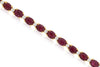 7.50CT DIAMOND & AAA RUBY 14KT 2 TONE GOLD OVAL & ROUND ETERNITY TENNIS BRACELET
