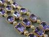 ESTATE WIDE 63.83CT DIAMOND & AAA AMETHYST 14KT ROSE GOLD THREE ROW FUN BRACELET