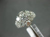 ESTATE LARGE 3.7CT DIAMOND 14K WHITE GOLD CLASSIC FLOWER SEMI ETERNITY LOVE RING
