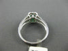 ESTATE 1.28CT DIAMOND & AAA EMERALD 14KT WHITE GOLD SQUARE HALO ENGAGEMENT RING