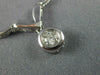 ANTIQUE .20CT DIAMOND 18K WHITE GOLD 3D CLASSIC SOLITAIRE SWIRL NECKLACE #19119