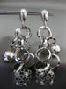 ESTATE EXTRA LARGE .52CT DIAMOND 14KT WHITE GOLD ETOILE MULTI CIRCULAR EARRINGS