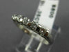 ESTATE .35CT DIAMOND 14K WHITE GOLD 5 STONE WEDDING ANNIVERSARY RING #14603