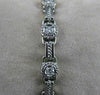 ANTIQUE 1CTW DIAMOND 14KT WHITE GOLD BEZEL ROPE FILIGREE BRACELET 6MM 7" #18775