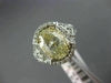 LARGE 3.90CT WHITE & FANCY YELLOW DIAMOND 14KR WHITE GOLD HEART ENGAGEMENT RING