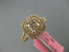 ESTATE LARGE GIA 1.13CT DIAMOND 18KT ROSE GOLD HALO SPLIT SHANK ENGAGEMENT RING