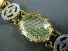 ESTATE WIDE 2.25CT DIAMOND & YELLOW TOPAZ 18KT TWO TONE GOLD 3D OVAL BRACELET