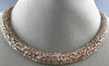 ESTATE LARGE GIA 37.02CT PINK DIAMOND 18K ROSE GOLD MULTI SHAPE CLUSTER NECKLACE