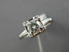 ANTIQUE OLD MINE .54CT ROUND CUT DIAMOND 14KT WHITE GOLD ENGAGEMENT RING #22209