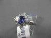 ESTATE .90CT DIAMOND & AAA TANZANITE 14KT WHITE GOLD CLUSTER COCKTAIL RING