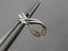 ESTATE .03CT DIAMOND 14KT WHITE GOLD LOVE KNOT INFINITY AWARENESS STUD EARRINGS