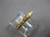 ESTATE .77CT DIAMOND 18KT YELLOW GOLD 3D ROUND ETERNITY WEDDING ANNIVERSARY RING