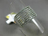 ESTATE WIDE .70CT DIAMOND 14KT WHITE GOLD 3D MULTI ROW WEDDING ANNIVERSARY RING