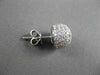 ESTATE LARGE 1.76CT ROUND DIAMOND 18KT WHITE GOLD CIRCULAR 3D PAVE EARRINGS