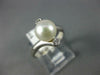 ESTATE .08CT DIAMOND & AAA SOUTH SEA PEARL 18K WHITE GOLD CRISS CROSS RING #1010