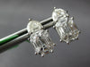 1.2CT DIAMOND 18K WHITE GOLD BAGUETTE ASSCHER & MOON STONE CLUSTER STUD EARRINGS