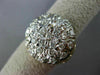 ANTIQUE LARGE .85CT DIAMOND 14K 2 TONE GOLD CIRCULAR FILIGREE ETOILE RING #25471