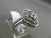 ESTATE WIDE .97CT DIAMOND 14KT WHITE GOLD FLOWER DOUBLE HALO OPEN FILIGREE RING