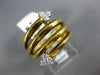 ESTATE LARGE .20CT DIAMOND 18KT YELLOW GOLD 3D MULTI ROW SNAKE FUN RING #746