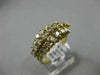 ESTATE WIDE 1.80CT DIAMOND 14KT YELLOW GOLD 3D 3 ROW PYRAMID ANNIVERSARY RING