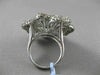 ESTATE MASSIVE 4.57CTW FANCY MULTI COLOR DIAMONDS 18KT WHITE GOLD 3D FLOWER RING