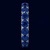 4.25CT AAA SAPPHIRE 14KT WHITE GOLD CLASSIC SHARED PRONG ETERNITY FUN LOVE RING