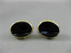 ANTIQUE LARGE 14KT YELLOW GOLD OVAL AAA ONYX FILIGREE EARRINGS BEAUTIFUL #22565