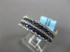 ESTATE 1CT DIAMOND & SAPPHIRE 14KT WHITE GOLD MULTI ROW WEDDING ANNIVERSARY RING