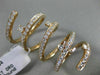 ESTATE EXTRA LARGE 1.54CT DIAMOND 18KT ROSE GOLD OPEN SWIRL ETOILE FLEXIBLE RING
