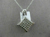 ESTATE LARGE .67CT DIAMOND 14KT WHITE GOLD 3D FILIGREE CLUSTER HANGING PENDANT