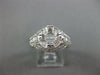 ESTATE LARGE .57CT DIAMOND 18KT WHITE GOLD FILIGREE SEMI MOUNT ENGAGEMENT RING