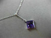 ESTATE 1.06CT DIAMOND & AMETHYST 14K WHITE GOLD 3D ELONGATED FLOATING PENDANT