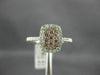 ESTATE .54CT WHITE & PINK DIAMOND 14KT WHITE & ROSE GOLD 3D CLUSTER FUN RING