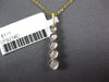 ESTATE .14CT DIAMOND 14KT 2 TONE GOLD CLASSIC 5 STONE JOURNEY BEZEL LOVE PENDANT