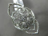 ESTATE LARGE .46CT ROUND DIAMOND 14KT WHITE GOLD OPEN FILIGREE FLUER DE LIS RING