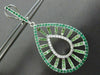 ESTATE LARGE .85CT DIAMOND & MULTI GEM 14KT WHITE GOLD FILIGREE CLIP ON EARRINGS
