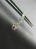 ESTATE .50CT DIAMOND 14KT YELLOW GOLD GRADUATING JOURNEY CURVE HANGING EARRINGS