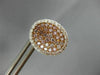 LARGE 2.16CT WHITE & PINK DIAMOND 18KT WHITE & ROSE GOLD OVAL HALO STUD EARRINGS
