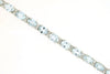 5.52CT DIAMOND & AAA AQUAMARINE 14K WHITE GOLD 3D OVAL ENTERNITY TENNIS BRACELET