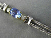 ESTATE 1.15CT DIAMOND & AAA TANZANITE 14KT TWO TONE GOLD 3 STONE ROPE BRACELET