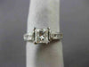 ESTATE GIA LARGE 1.71CT DIAMOND 14KT WHITE GOLD MILGRAIN ENGAGEMENT RING #25786