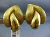 ESTATE LARGE HENRY DUNAY 18K YELLOW GOLD LEAF FLAME HANDCRAFTED CLIP ON EARRINGS