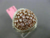 ESTATE LARGE 2.45CT PINK & WHITE DIAMOND 18KT 2 TONE GOLD MULTI SHAPE OVAL RING