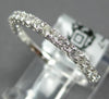 ESTATE .33CT DIAMOND 18KT WHITE GOLD 3D ROUND 2mm SEMI ETERNITY ANNIVERSARY RING