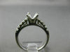 ESTATE .75CT ROUND DIAMOND 14K WHITE GOLD 4 PRONG SEMI MOUNT ENGAGEMENT RING SET