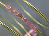 ESTATE WIDE 5.25CT AAA PINK SAPPHIRE 14KT YELLOW GOLD 3D SNAKE BANGLE BRACELET