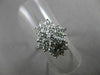 ESTATE LARGE 1.0CT ROUND DIAMOND 14KT WHITE GOLD FLOWER CLUSTER RING VVS #16302