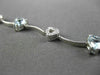 ESTATE 3.65CT DIAMOND & AAA AQUAMARINE 14KT WHITE GOLD MULTI HEART LOVE BRACELET