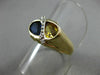 ANTIQUE 1.79CT DIAMOND CITRINE SAPPHIRE 14KT YELLOW GOLD DOUBLE PEAR RING #21449